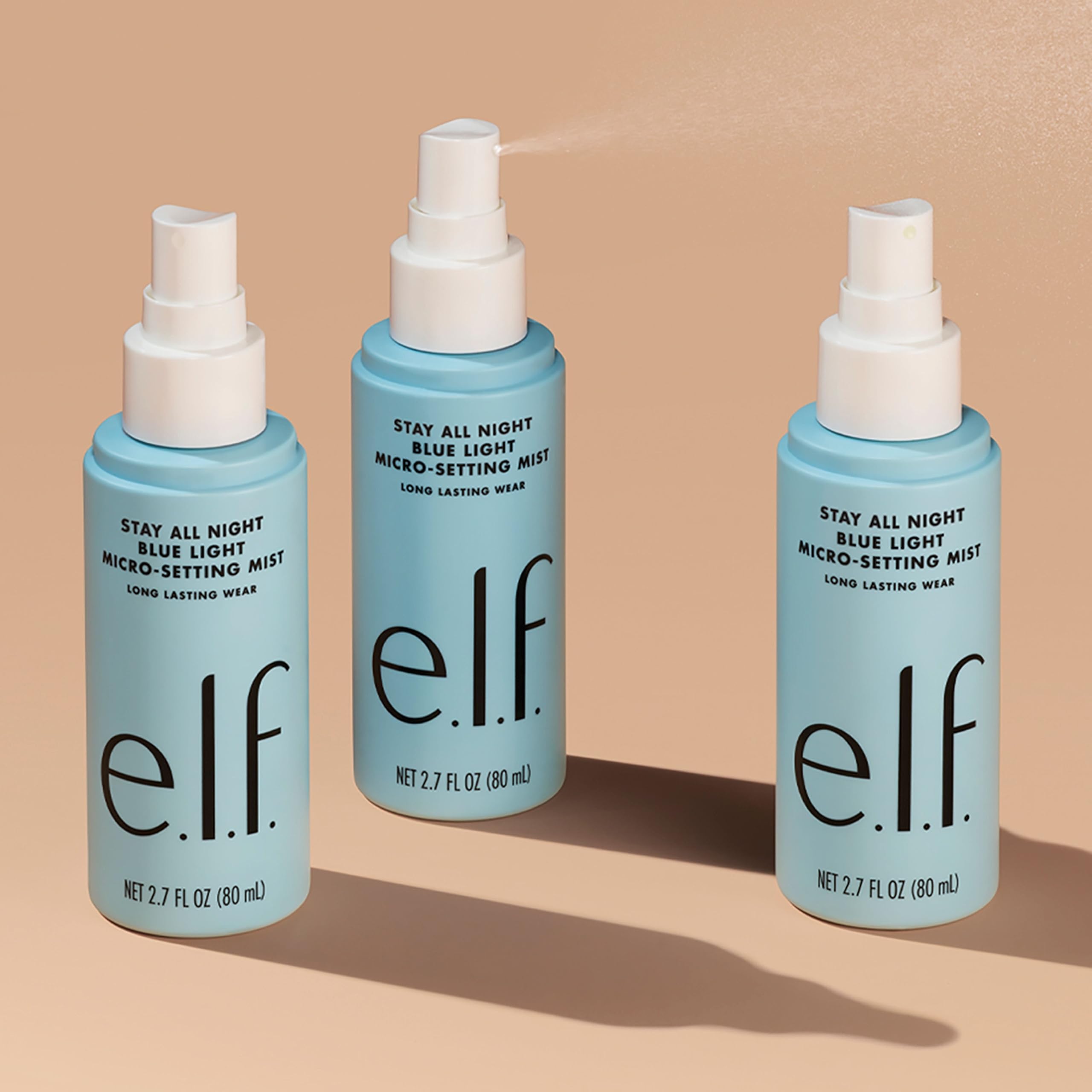 e.l.f. Stay All Day Blue Light Micro-Setting Mist Spray & Skin Refresher For A Matte Finish, Reduces Transmission, 2.7 Fl Oz